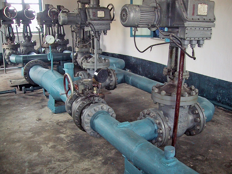 图1。中朝线朝鲜境内泵房工艺管线